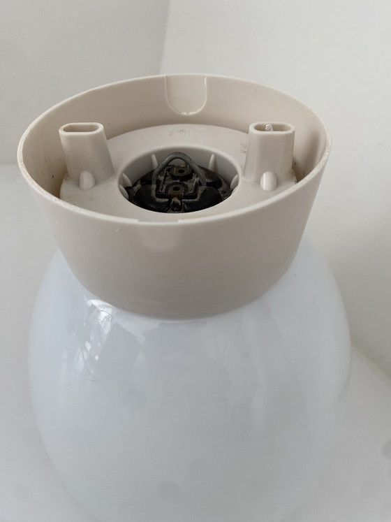 Image 1 of Minimalistische Opaline Plafondlamp Art Deco - Vintage, jaren 1930