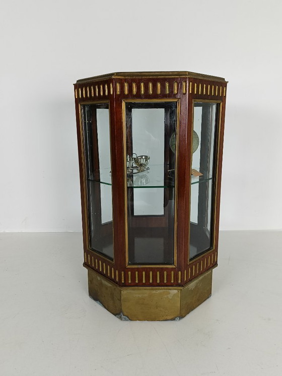Image 1 of Octagonal Display Cabinet 19 century