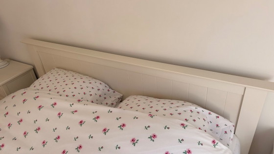 Cama doble con somier de láminas y colchón. – Camas de matrimonio, Wood (photo 2 of 5)