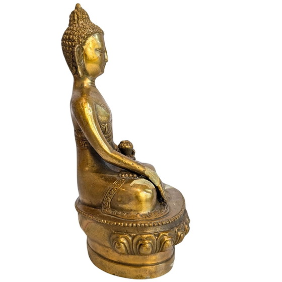 Bouddha de la Médecine en Bronze - Bhaisajyaguru Népal - 16cm – Sculptures (photo 3 of 9)