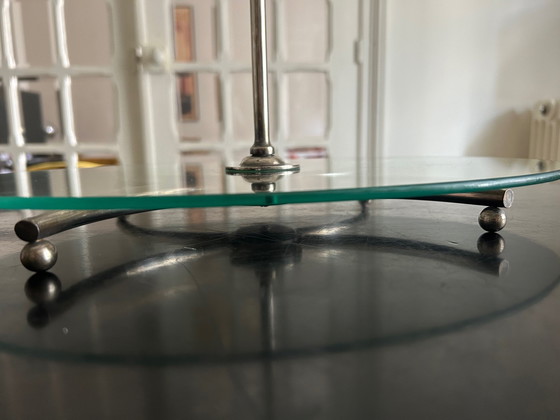 Image 1 of Bandeja de cromo y vidrio 