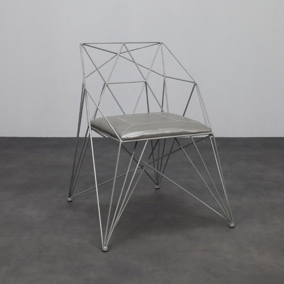 Image 1 of 6x sedie da pranzo con struttura in filo metallico, rare