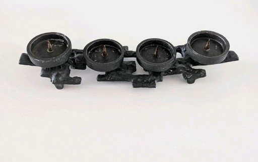 MCM 1960s Brutalistisch design kerst adventskandelaar
