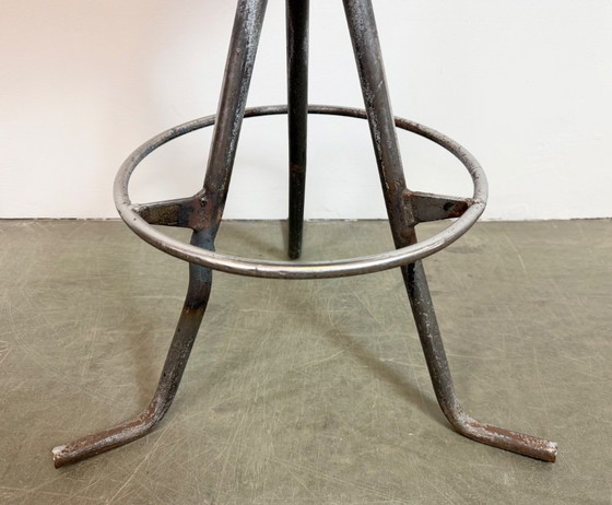Image 1 of Grey Industrial Workshop Stool, 1960s