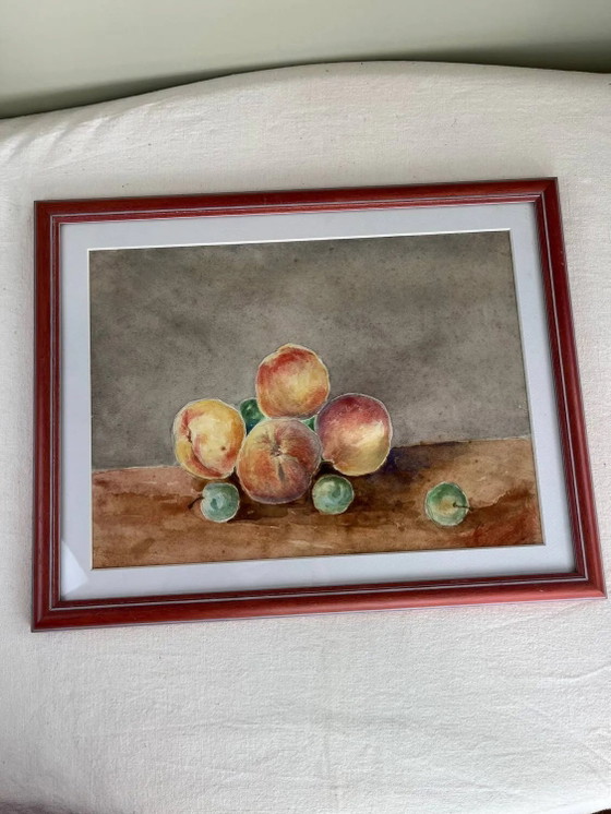 Gerahmtes Stillleben – Gemälde & Zeichnungen, Paper, Vintage (photo 8 of 9)