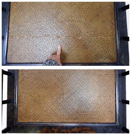 Image 1 of Paire de chaises de méditation en bois laqué et rotin - Japon, début du XXe siècle