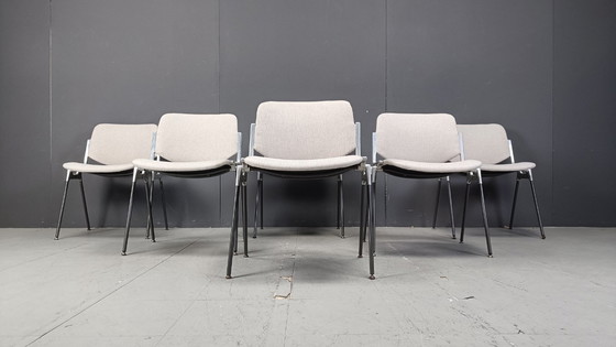 Image 1 of Vintage Dsc 106 Side Chairs By Giancarlo Piretti For Castelli, Set Of 6