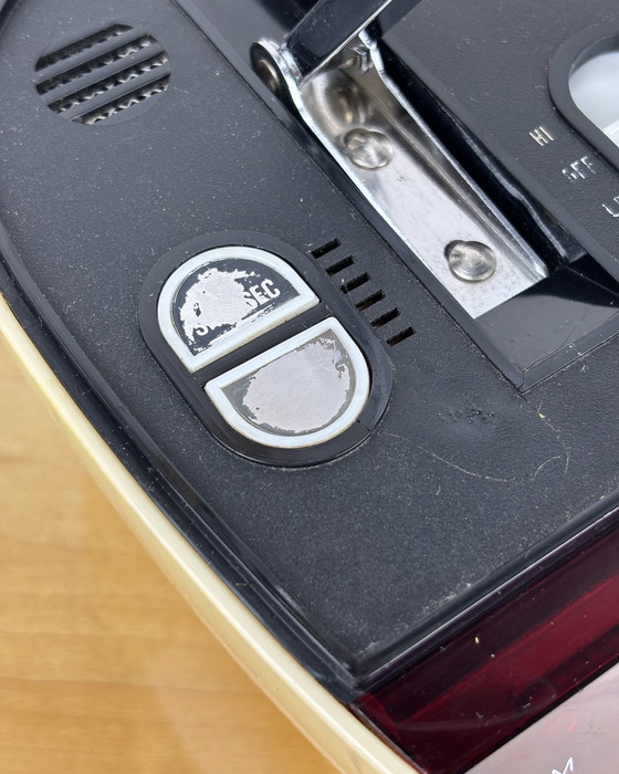 Image 1 of Lamp Table + Clock Timeband C-590 Timeco Vintage Clock - Lamp 1970s Bedside Lamp 70s Digital Alarm Clock Mid Century Space Age