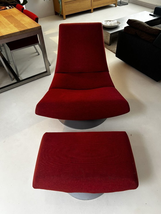 Image 1 of Montis Olivier rouge avec repose-pieds