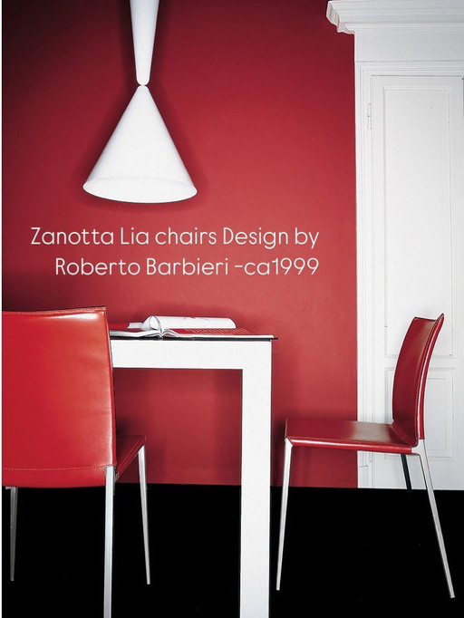 6x chaises Zanotta Lia Design by Roberto Barbieri