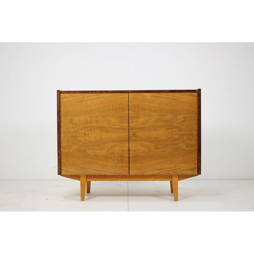 Vintage wooden highboard, Czech 1970