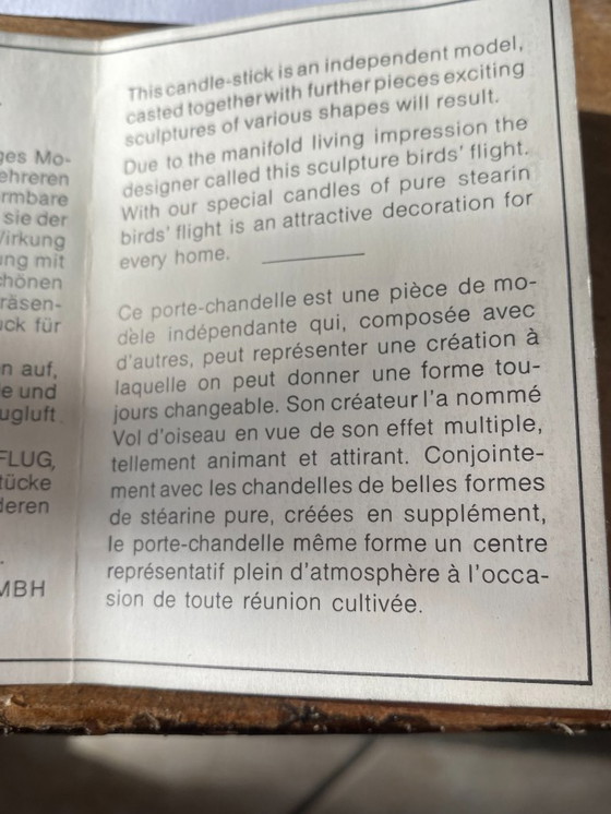 Image 1 of 1 modularer Kerzenständer VOGELFLUG HAMMONIA MOTARD Stil NAGEL BMF Jahrgang 1970 H