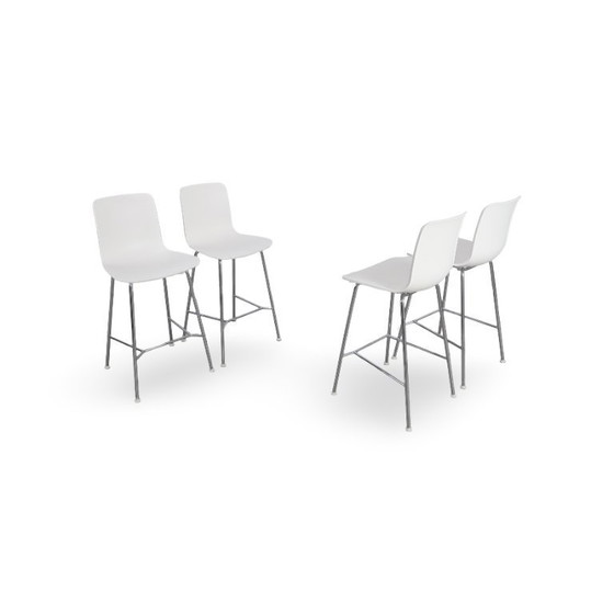 Image 1 of Set di 4 sgabelli da bar Vitra HAL RE, versione cucina, Jasper Morrison