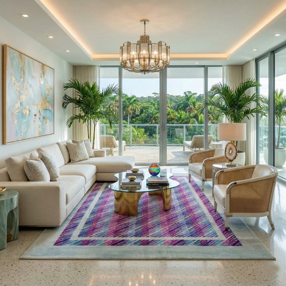 Image 1 of Alfombra de lana Vestor de Missoni para T&J de la década de 1980. Hecha en Italia.