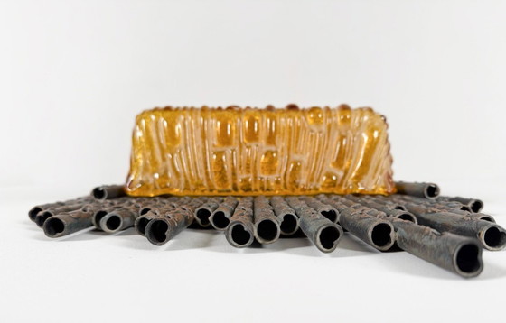 Image 1 of Brutalistische Wandleuchte/Wandlampe Marcello Fantoni, Italien, 1970er Jahre