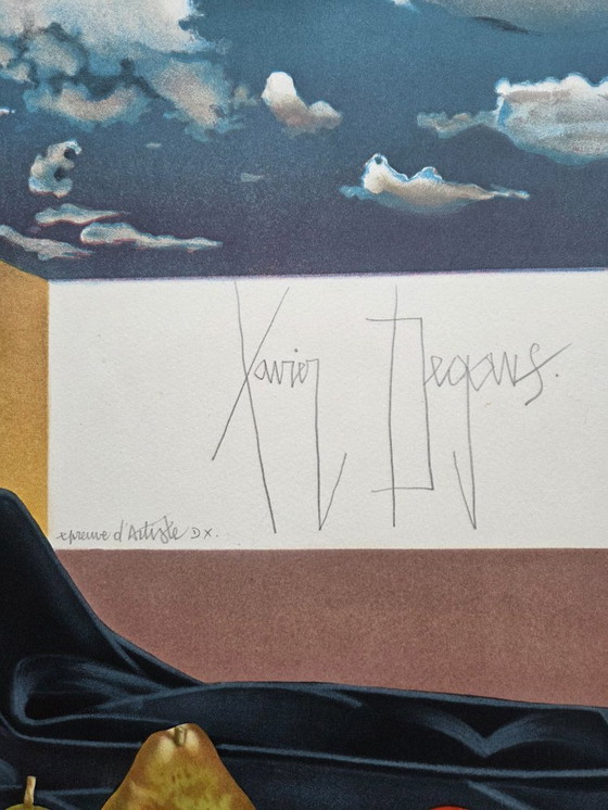 Image 1 of Degans Xavier (geboren in 1949-) - Lithografie, proefdruk van de kunstenaar (ref 4122-1)