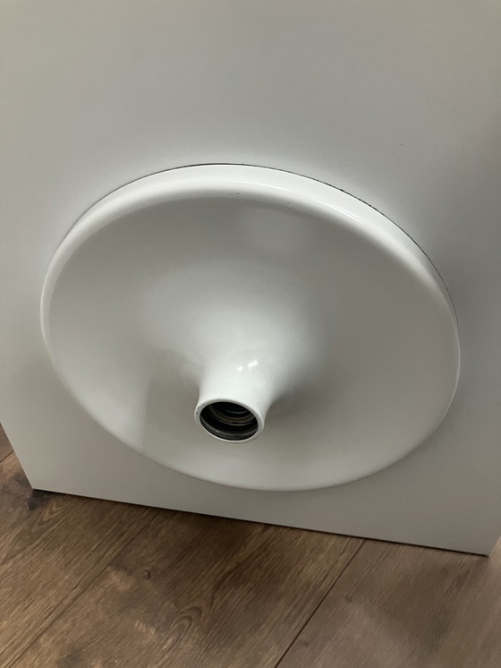 Image 1 of Vintage zeldzaam wit wandlamppaneel, Duitsland, jaren 80