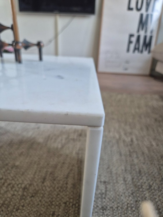 Image 1 of 2x vintage Carrara marble coffee tables