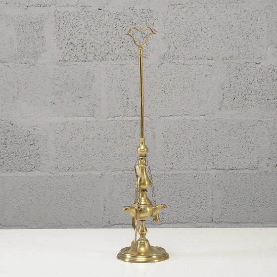 Florentine Brass Oil Lamp, Second Half of the 20th Century – Table lamps, Klassiek (photo 2 of 6)