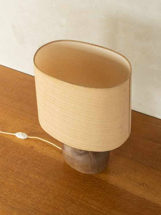 1970s Table Lamp with Ceramic Base – Textile (photo 8 of 8)