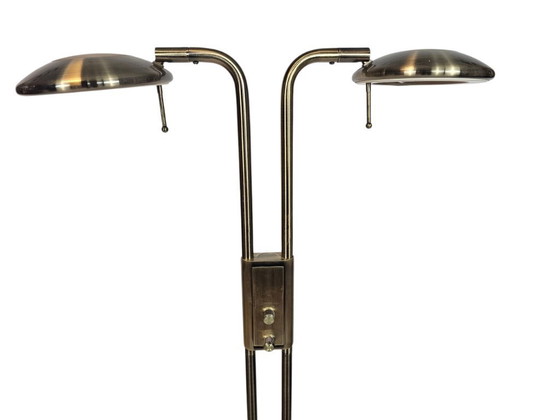 Image 1 of Boxford Holland - design Jan des Bouvrie - Lampe sur pied à 2 bras - laiton - années 90