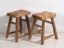 Taburetes antiguos de madera maciza (c.1900). Juego de dos piezas #2 (photo 33 of 34)