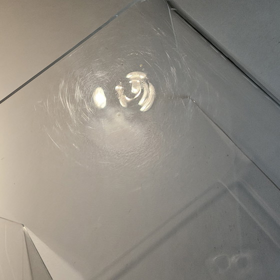 Image 1 of Lot de 3 tables d&#39;appoint vintage en plexiglas - Tables d&#39;appoint en verre acrylique incurvé transparent, Perspex transp