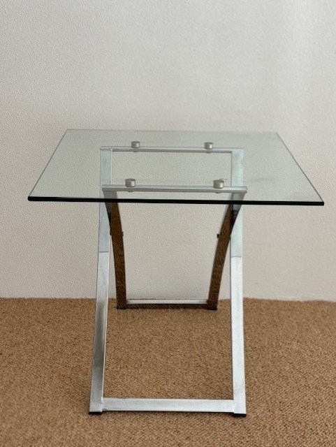 Image 1 of Table d'appoint en verre (50X50Cm)