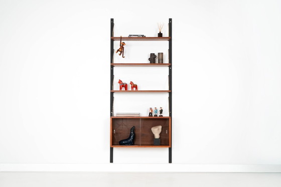 Image 1 of Teakhouten boekenkast, Deens design, jaren 60, productie: Denemarken