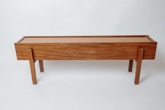 Image 1 of Smalle lange vintage salontafel of bijzettafel