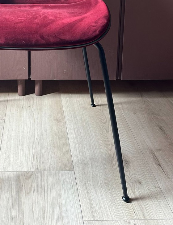Image 1 of Fauteuil Gubi Beetle en velours rouge