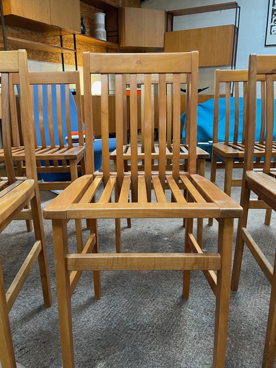 Image 1 of Satz von 6 Stühlen Modell "Milano" von Aldo Rossi, Molteni Edition, 1980s