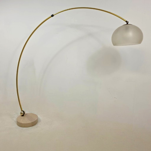 Bogenlampe Goffredo Reggiani für Guzzini, italienisches Design der 70er Jahre
