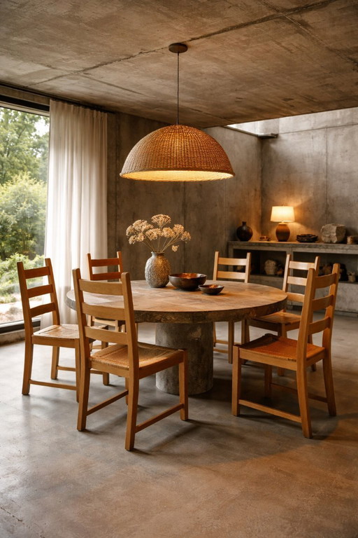 Ensemble de 6 chaises de salle à manger en chêne massif - intemporelles et robustes