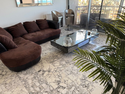 Divano di design di lusso con pelle