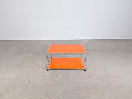 Image 1 of Tavolino da caffè originale USM Haller Tavolino da caffè arancione Fritz Haller