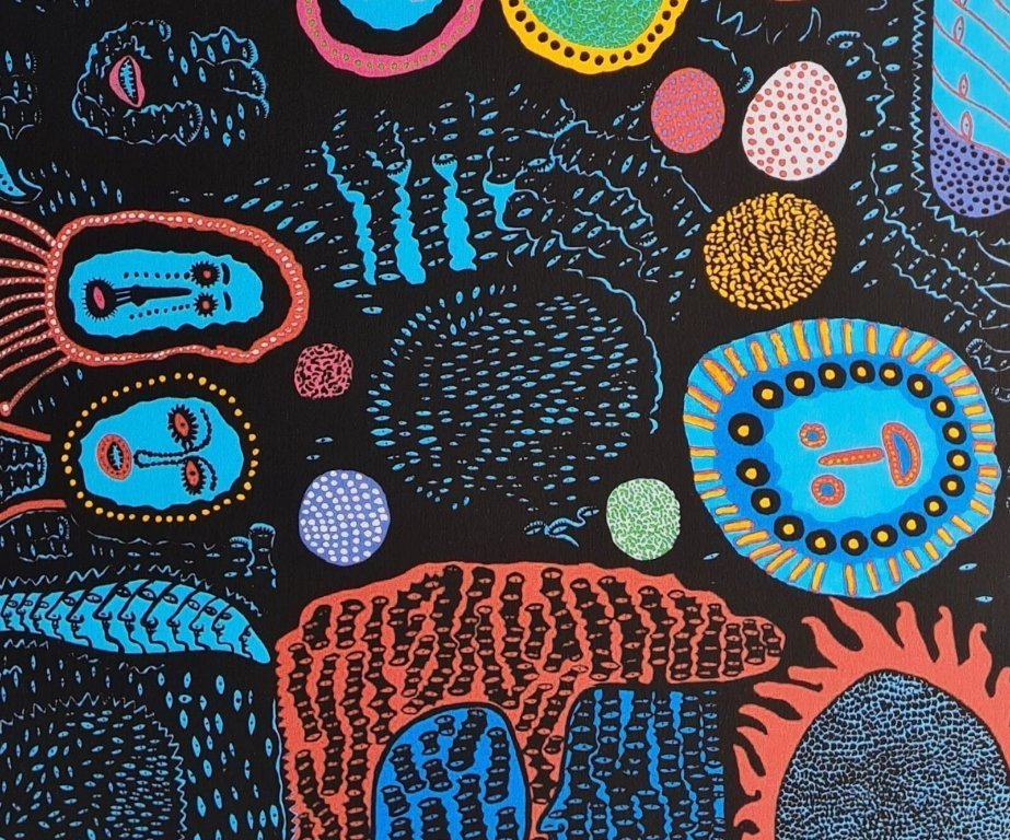 KUSAMA落書き KUSAMA落書き 「炎の生」 4階インスタレーションルーム