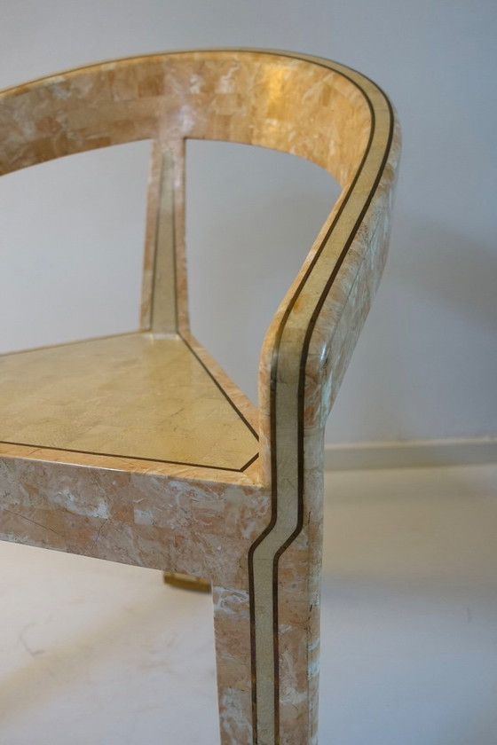 Image 1 of Conjunto de dos sillas Triancolori estilo Maitland Smith, década de 1970