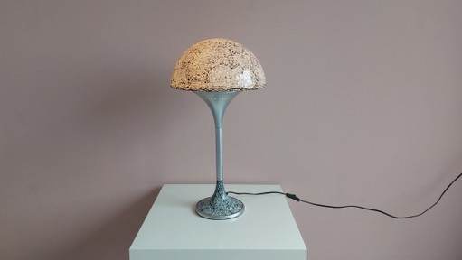Lampe de table vintage en mosaïque de verre 1990.