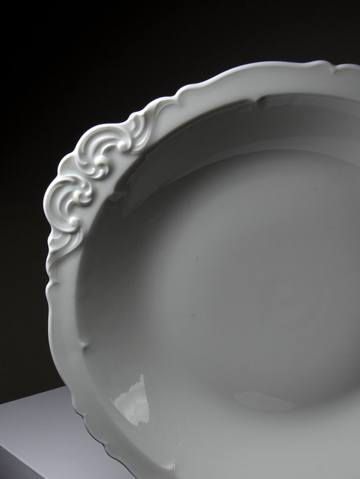 Large white Limoges porcelain serving dish vintage/antique