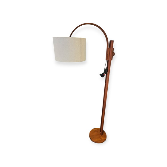 Image 1 of Lampada da terra in teak della metà del secolo scorso Lampada Domus regolabile anni '60