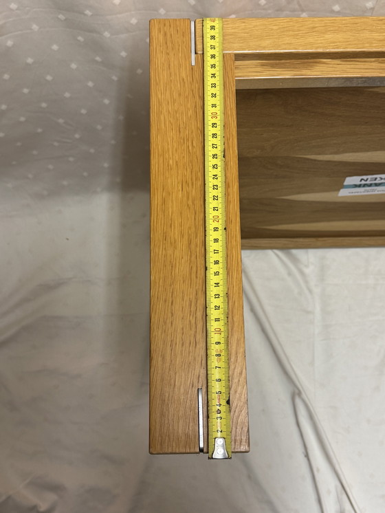 Image 1 of Juego de 2 mesas auxiliares PADUA de diseño de alta gama | Acento industrial | Roble macizo y metal