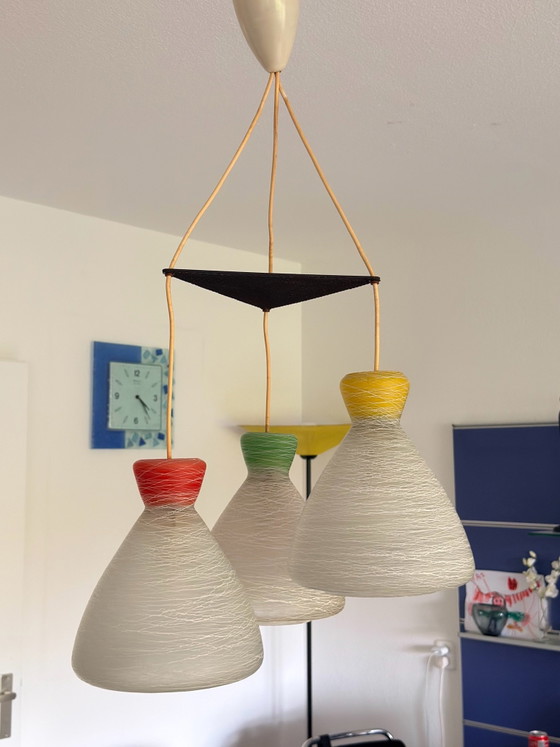 Louis Kalff Philips Pendelleuchte, Pendelleuchten, Glas, Metall, Gelb (Foto 10 von 11)