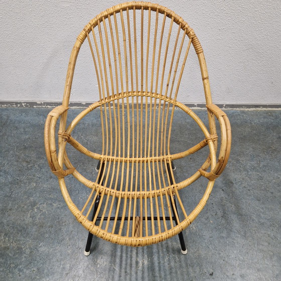 Image 1 of Vintage Bamboe Fauteuil