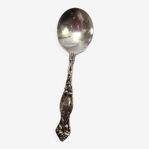 Solid silver spoon, hallmarked charançon
