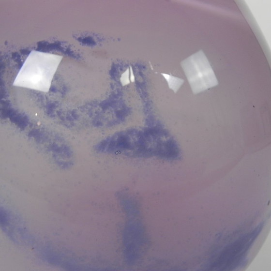 Thick-walled vintage vase, probably Severin Brorby, 1970s, Glass, Purple (photo 8 of 9)