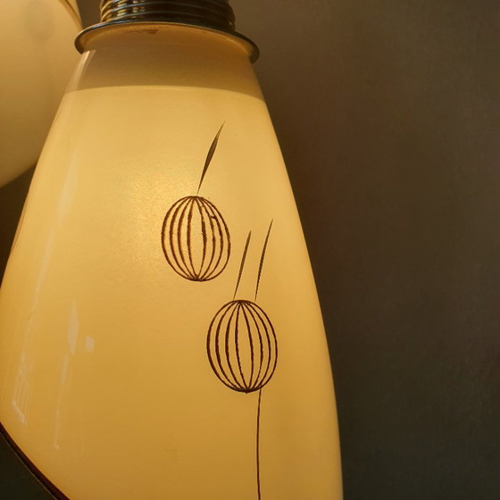 Set Vintage Hanglampen Met Decoratie. Beige / Zacht Geel – Metal (photo 24 of 27)