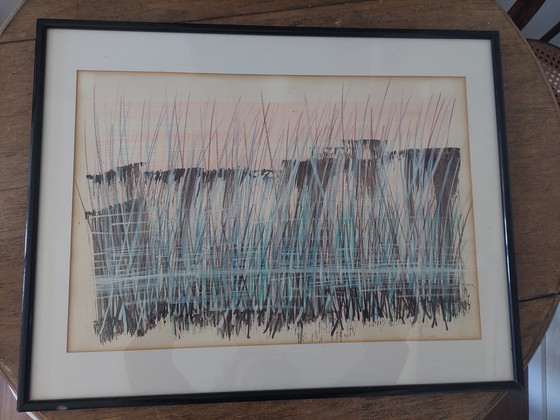 Image 1 of Original Signed Abstract Impressionist Watercolour Painting.