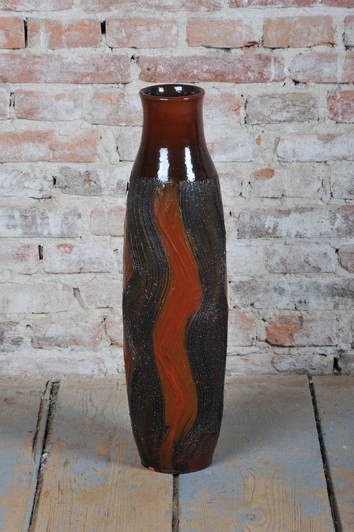 Original Mid-Century Vase, Ceramic, Well-Preserved Condition, Czech, 1950s – vazen (photo 2 of 8)