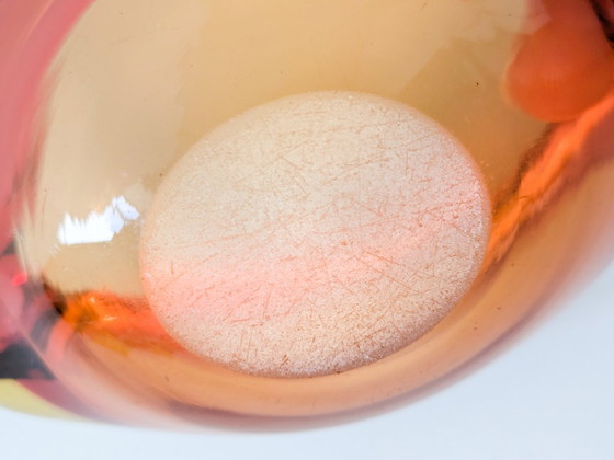 Murano-Sommerso-Aschenbecher aus der Mitte des Jahrhunderts, rosa-orange – Schalen, Glass (photo 13 of 19)
